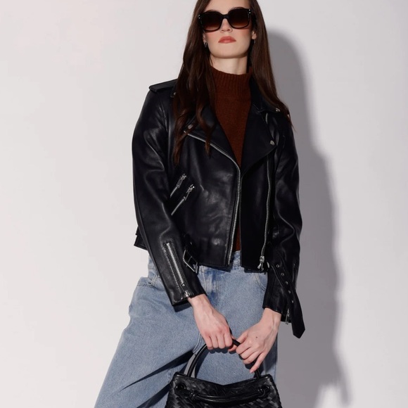 Walter Baker Black Allison Leather Jacket. - Picture 3 of 12